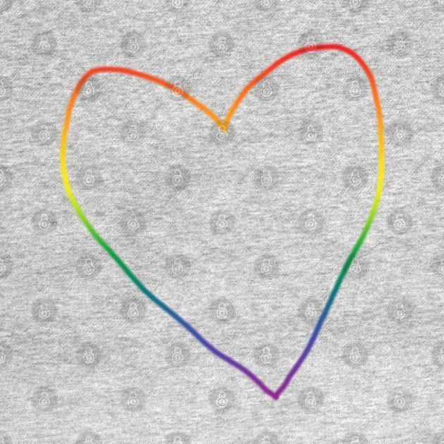 Pride Gradient Heart Line Valentines Day by ellenhenryart